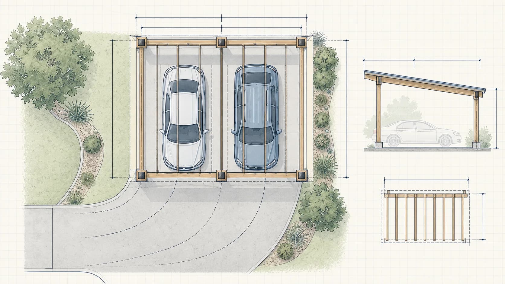 Carport Plans drawing example