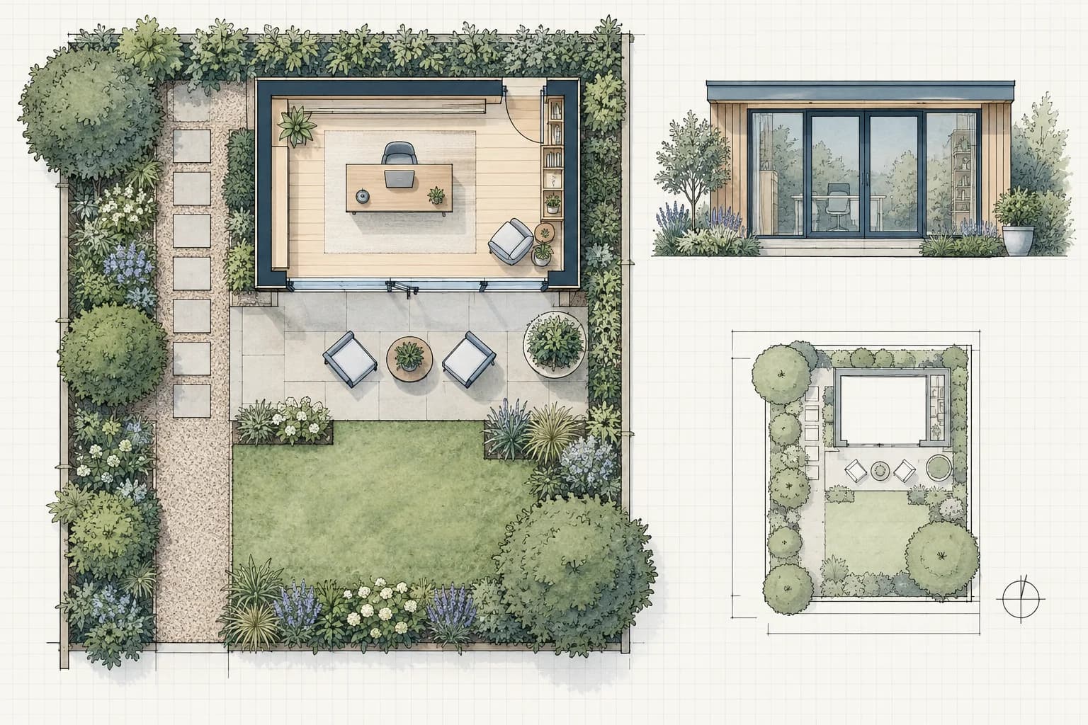 Garden Office Plans drawing example