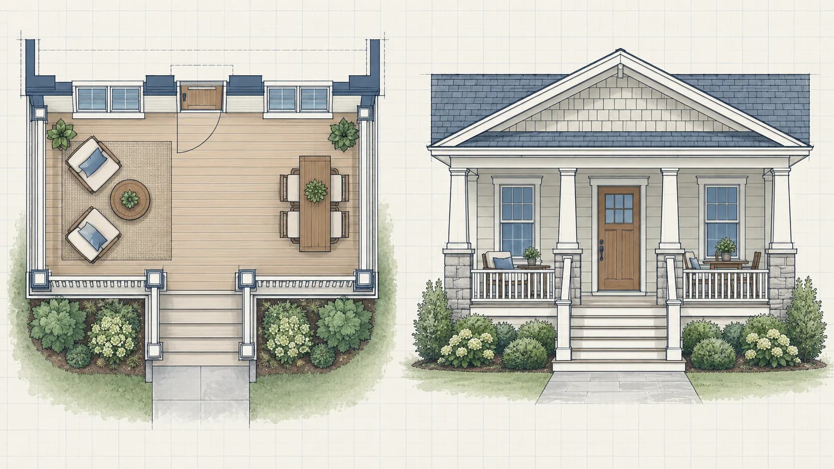 Porch Plans drawing example