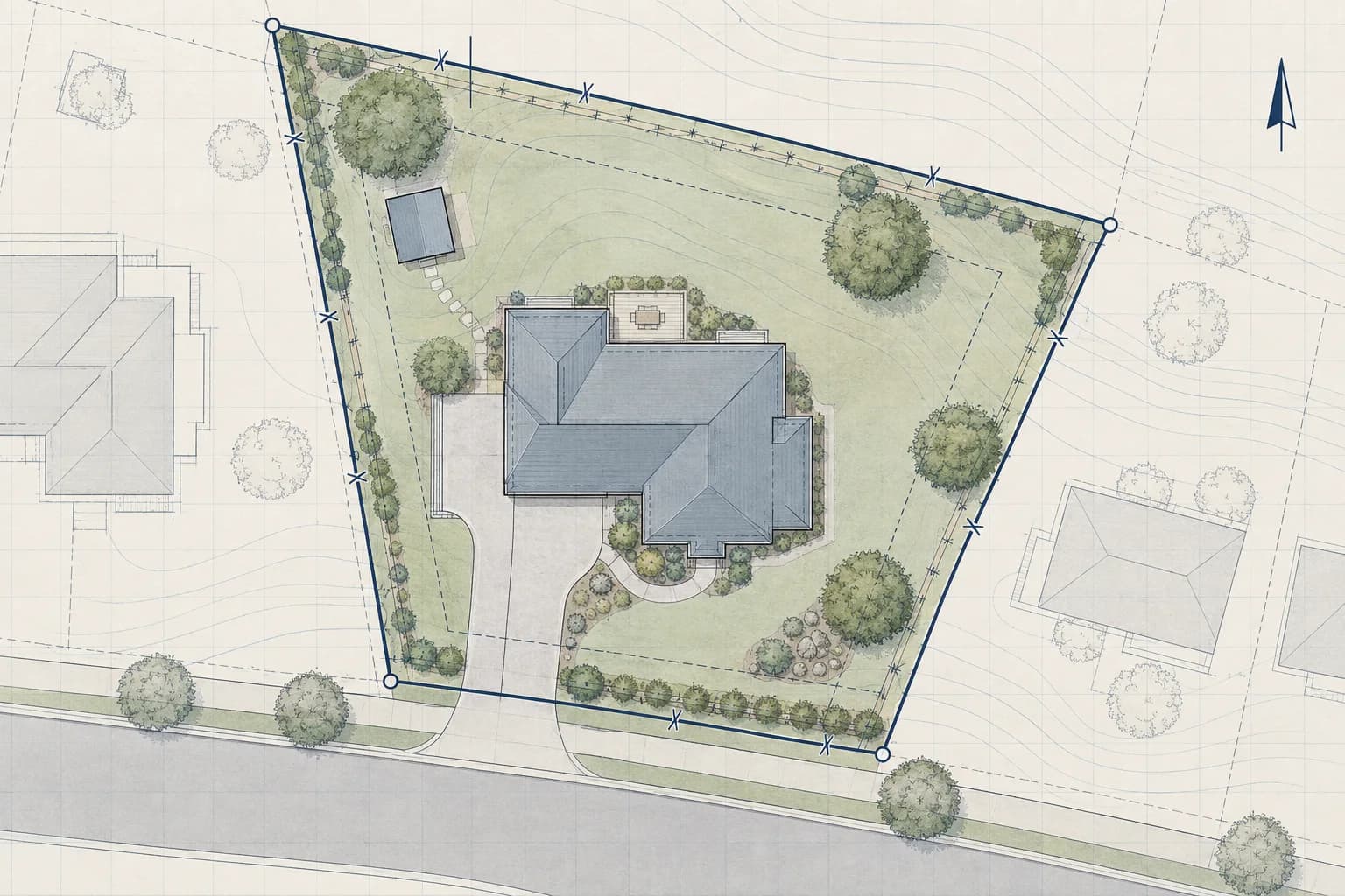 Property Surveys drawing example