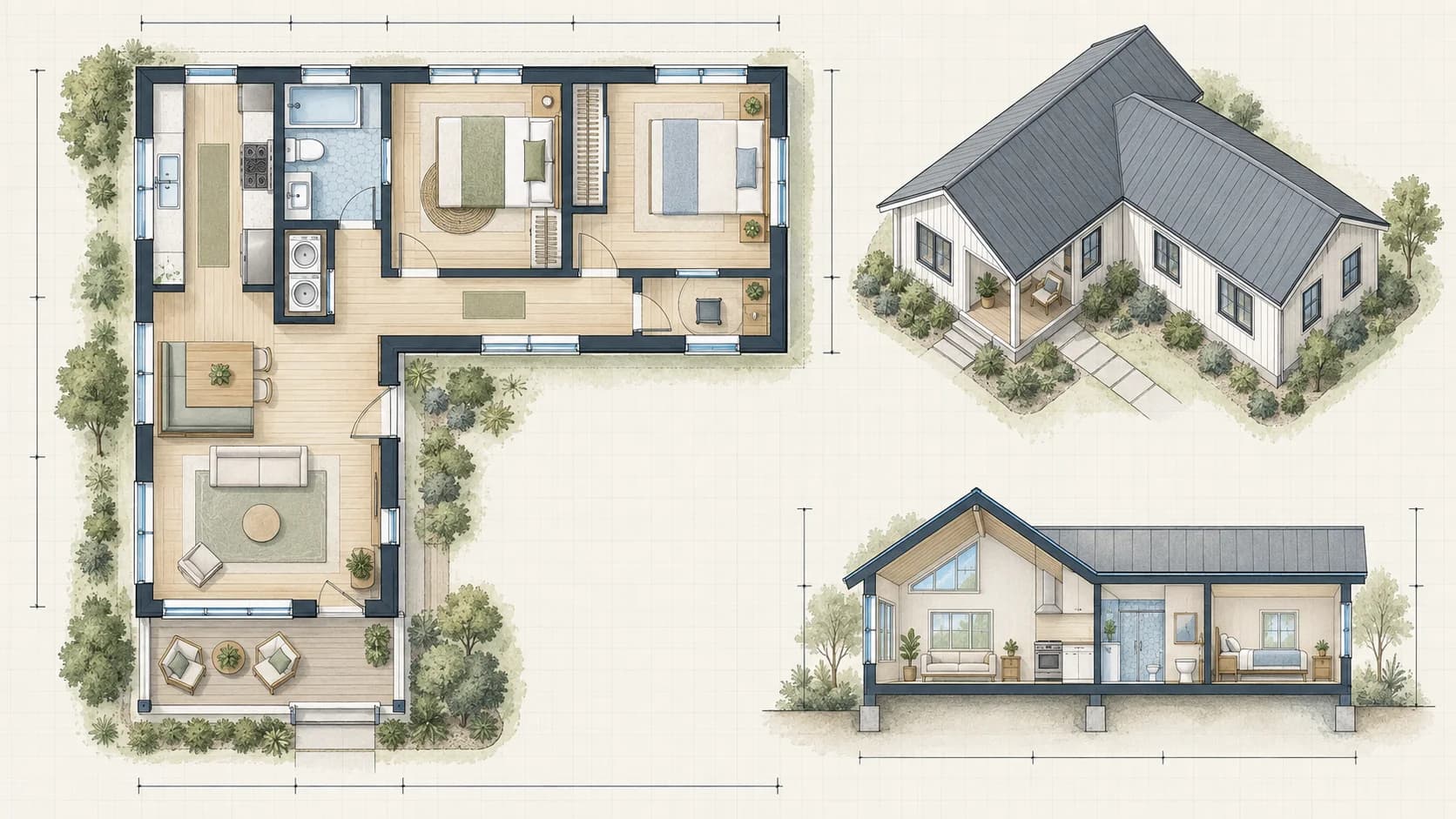 Small House Plans Under 1,000 Sq Ft plan example