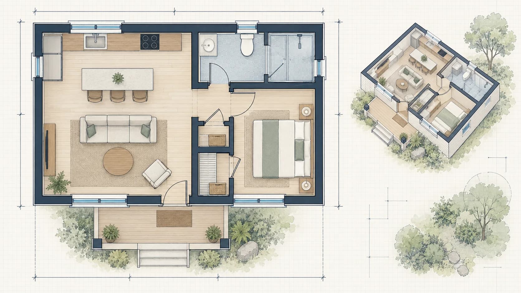 Small House Plans drawing example