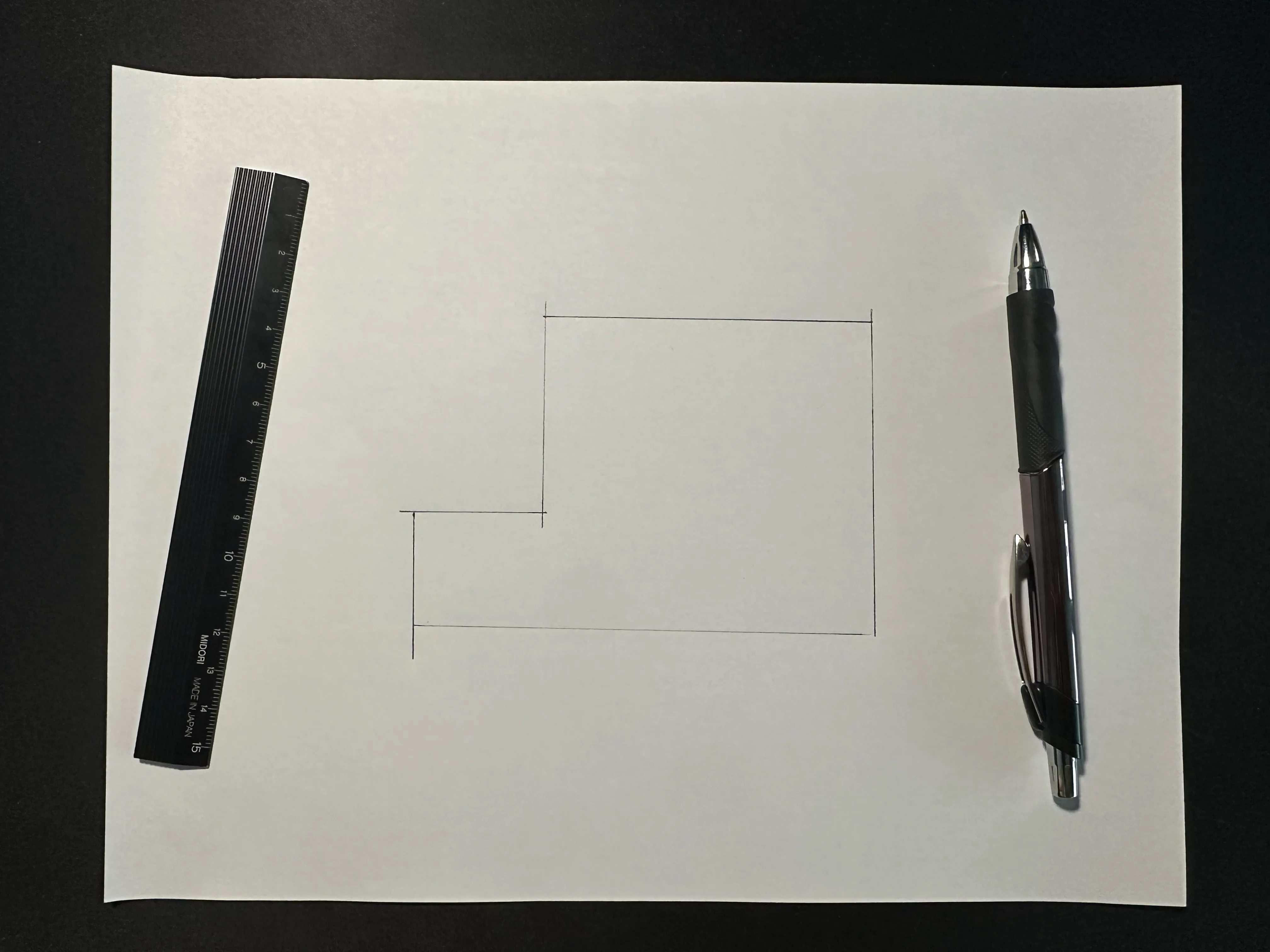 House footprint drawn by hand