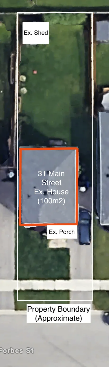 Existing structures added to site plan