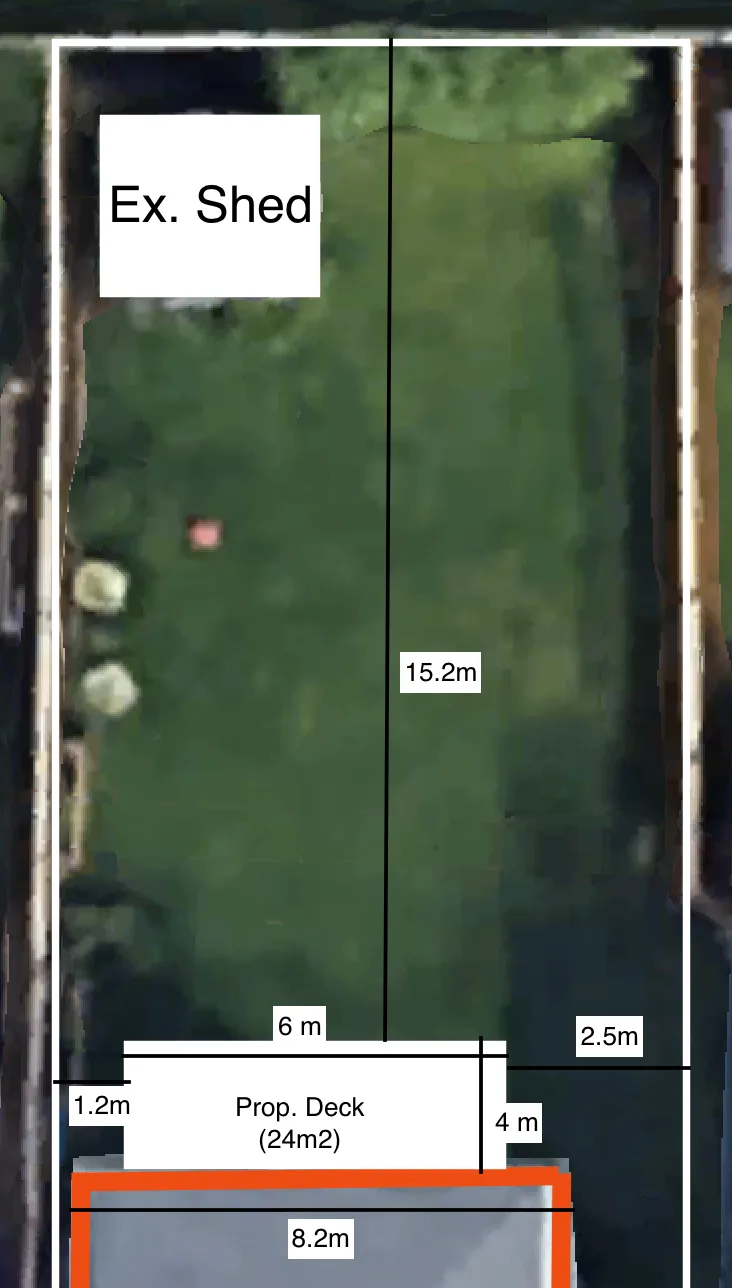 Site plan measurements in metric