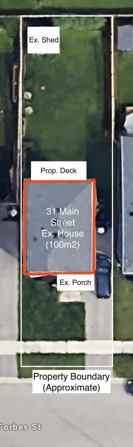 Proposed structures added to site plan