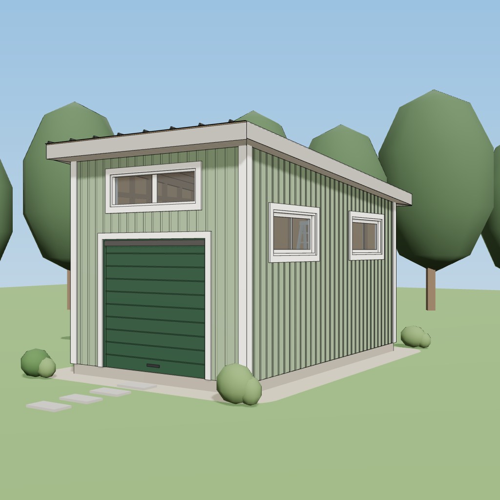 10x16 Lean-To Equipment Shed