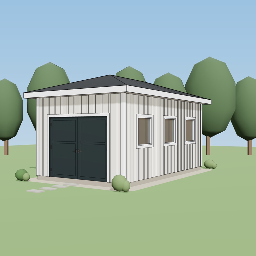 12x20 Hip-Roof Tool Workshop
