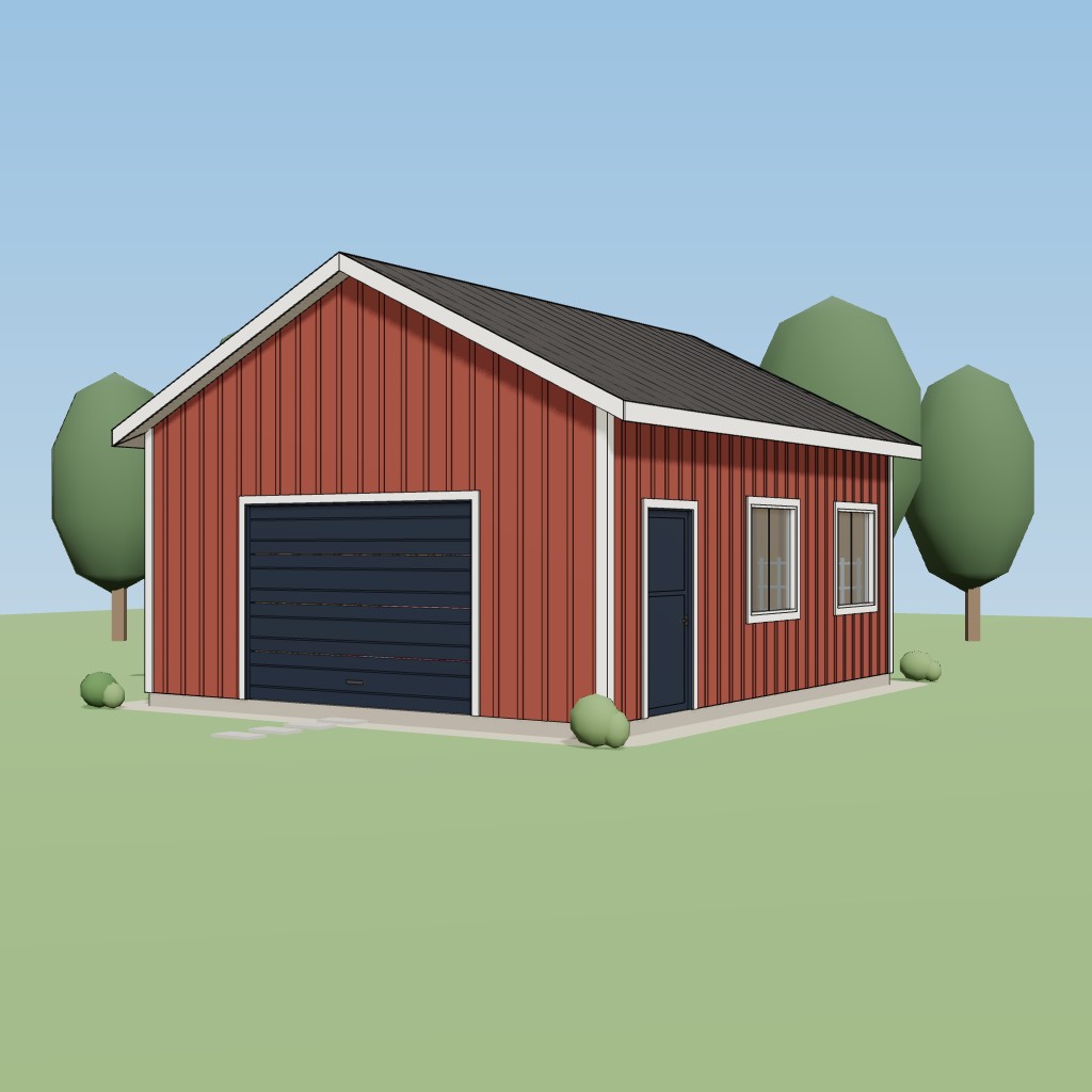 20x24 Gable Workshop Garage